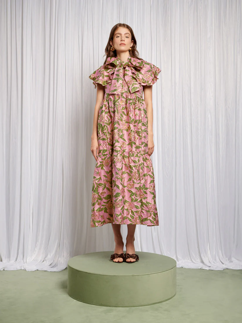 Abbey Maxi Jacquard Dress - Image 2