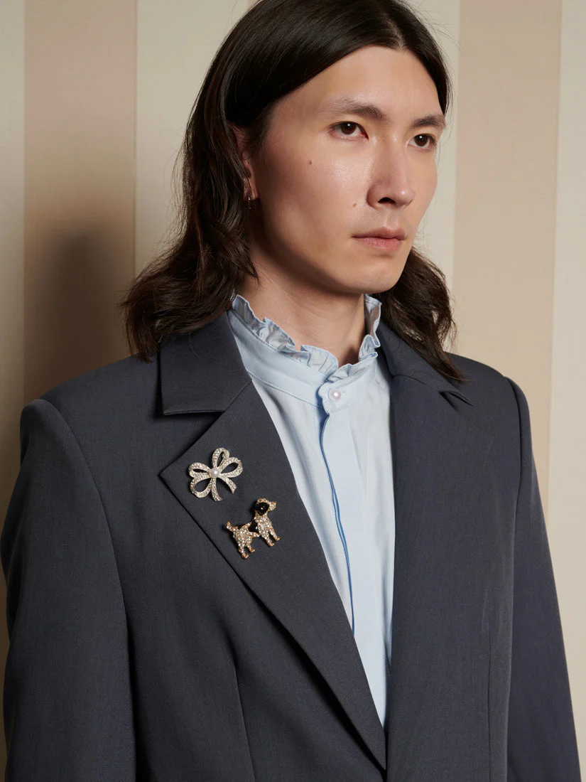 Albert Brooch Single Breasted Blazer - Image 7