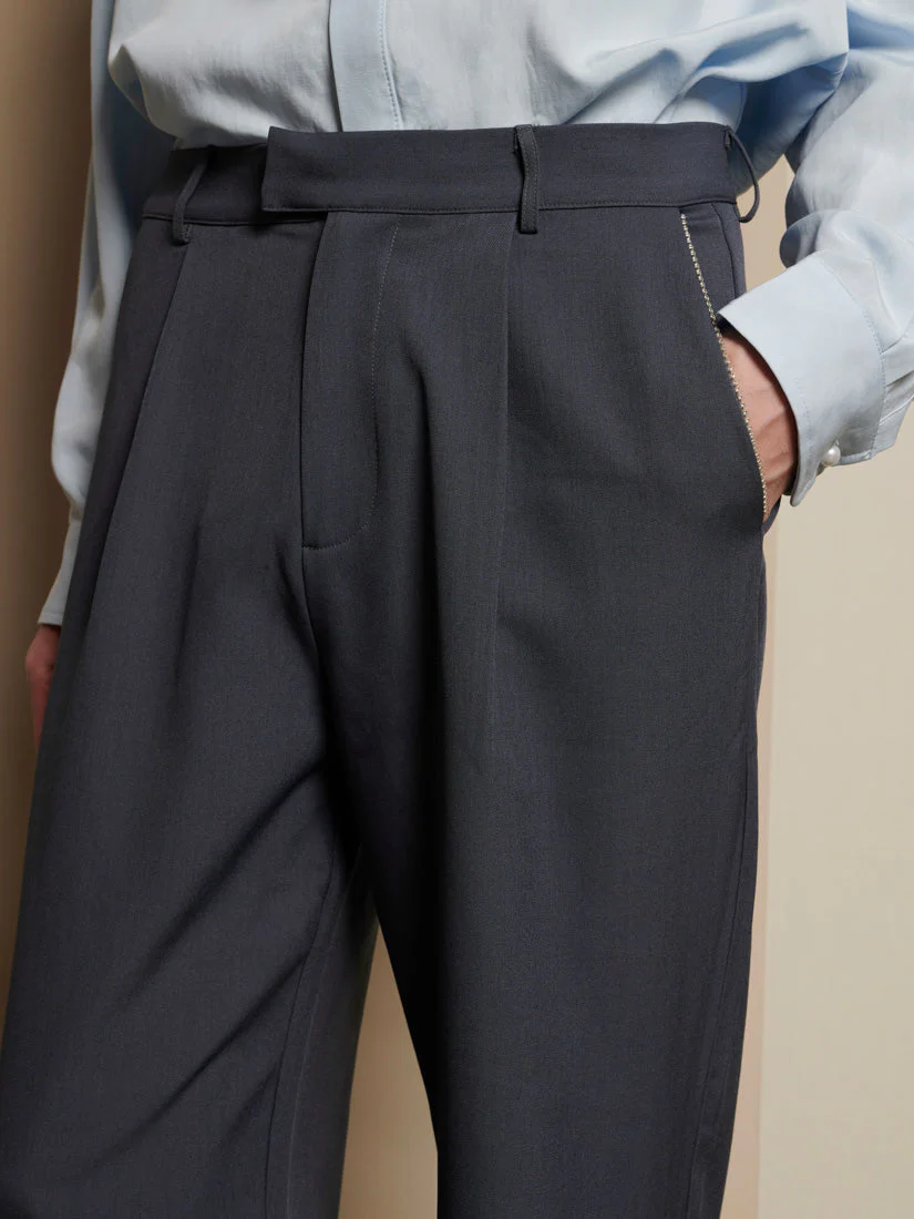 Albert Trimmed Tailored Trousers - Image 7