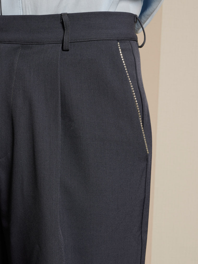 Albert Trimmed Tailored Trousers - Image 8