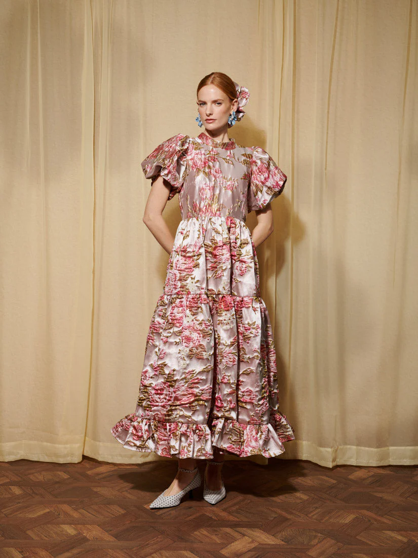 <b>DREAM</b> Almost Bloom Jacquard Maxi Dress - Image 3