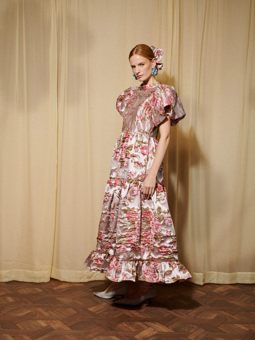 <b>DREAM</b> Almost Bloom Jacquard Maxi Dress - Image 4