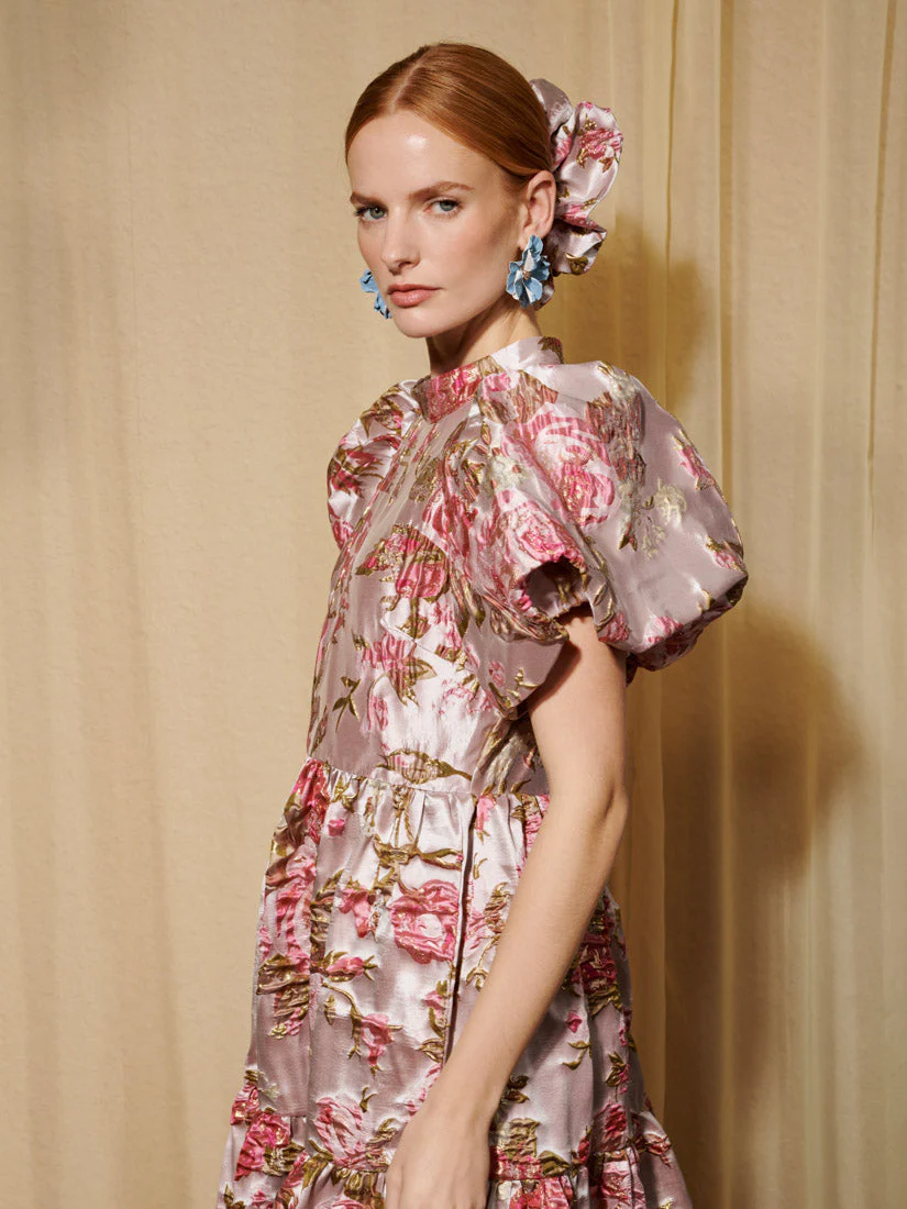 <b>DREAM</b> Almost Bloom Jacquard Maxi Dress - Image 5