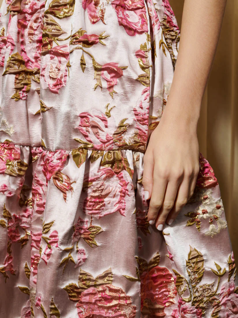 <b>DREAM</b> Almost Bloom Jacquard Maxi Dress - Image 6