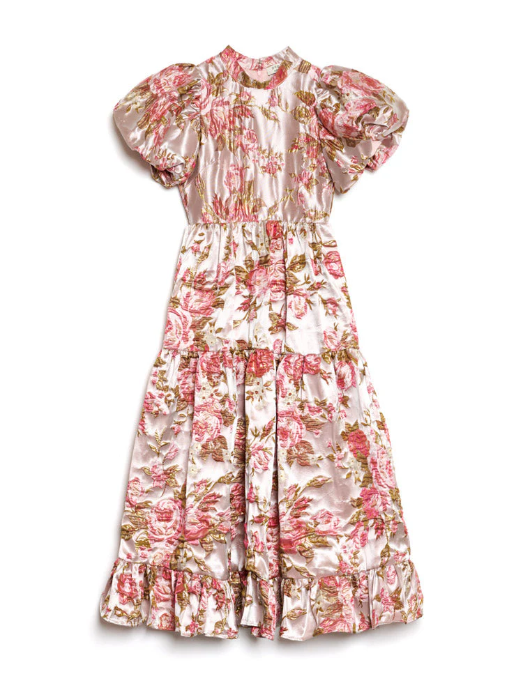 <b>DREAM</b> Almost Bloom Jacquard Maxi Dress - Image 7