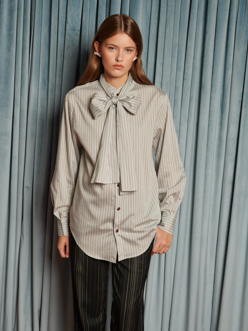 Arthur Stripe Bow Shirt - Image 3
