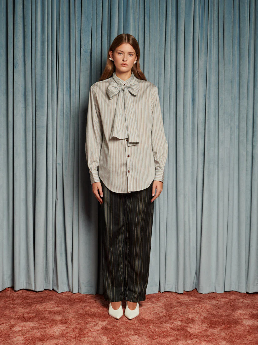 Arthur Stripe Bow Shirt - Image 4