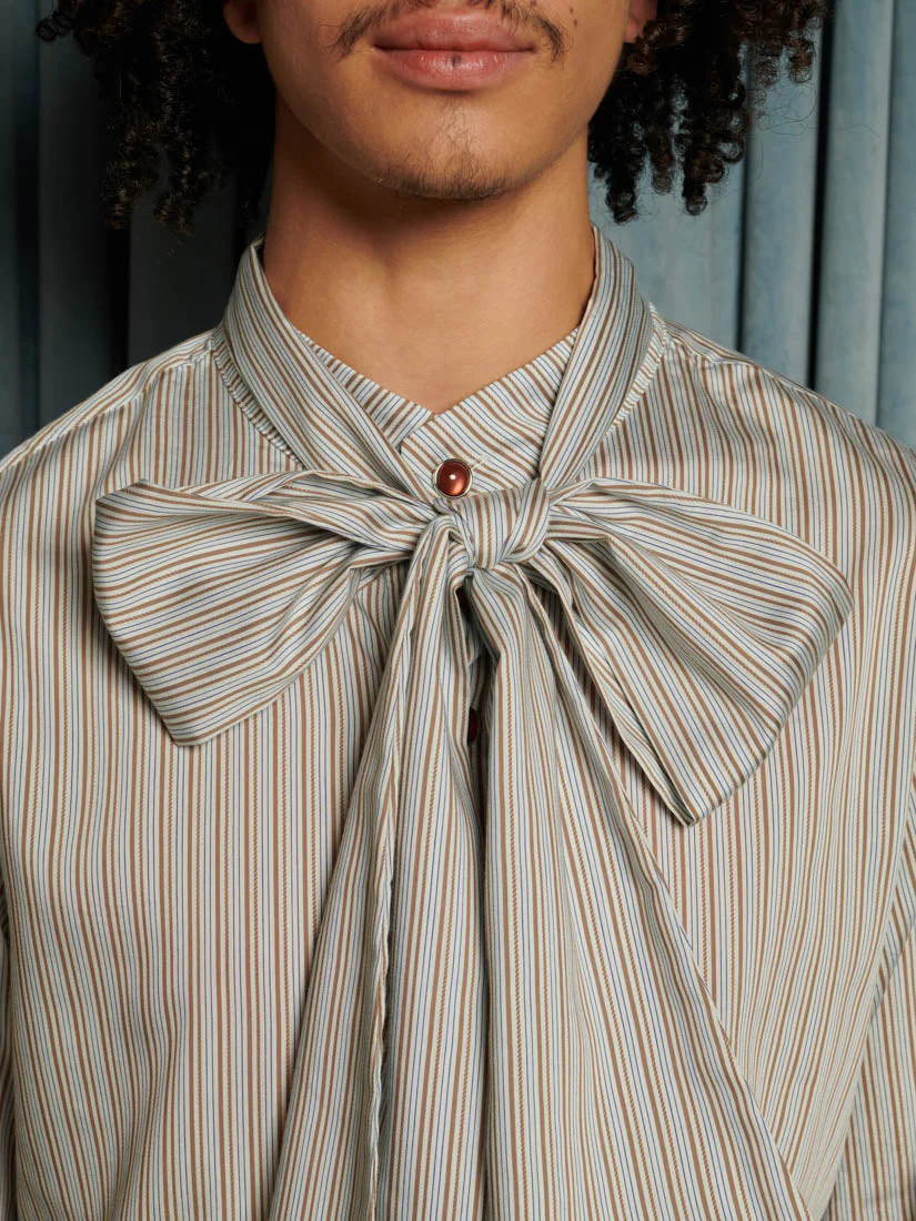 Arthur Stripe Bow Shirt - Image 8