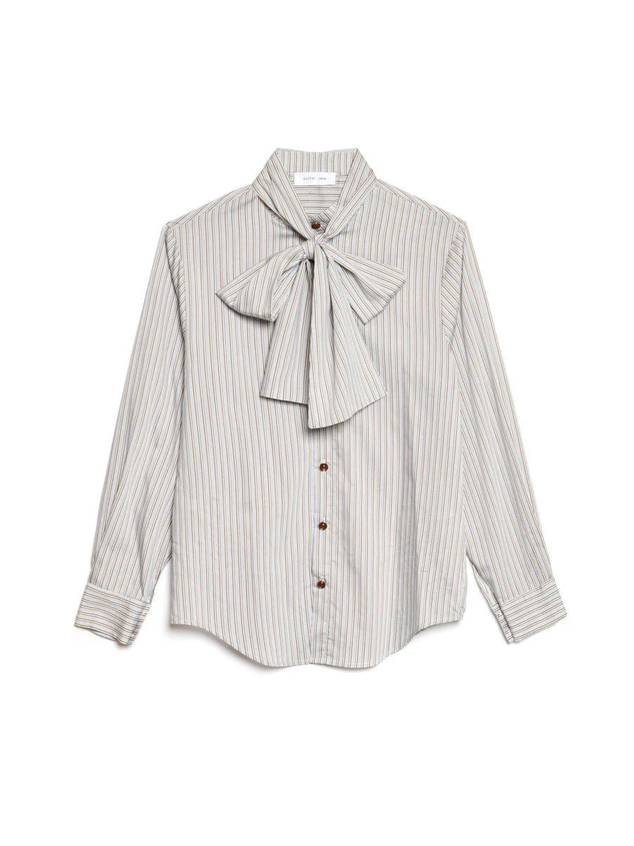 Arthur Stripe Bow Shirt - Image 9