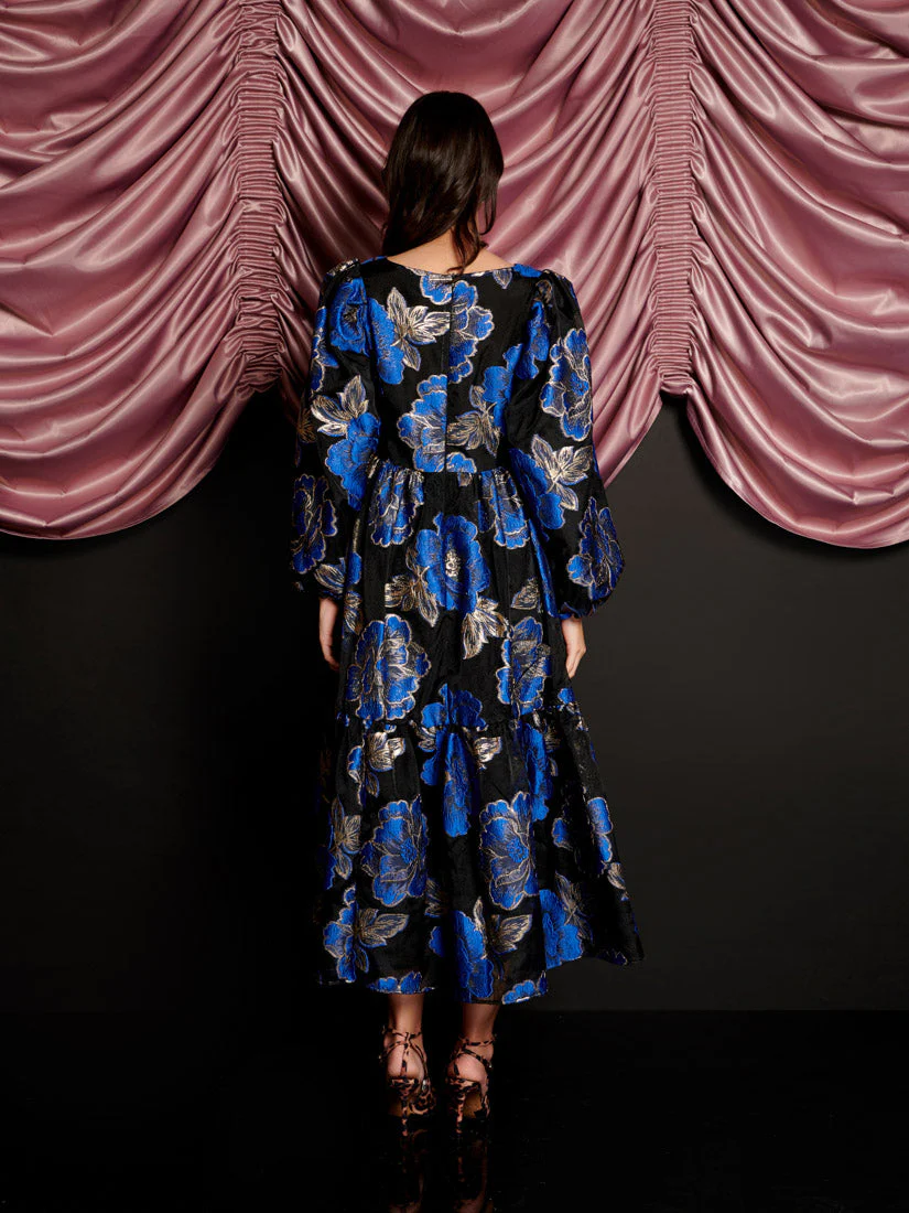 Blues Jacquard Midi Dress - Image 3