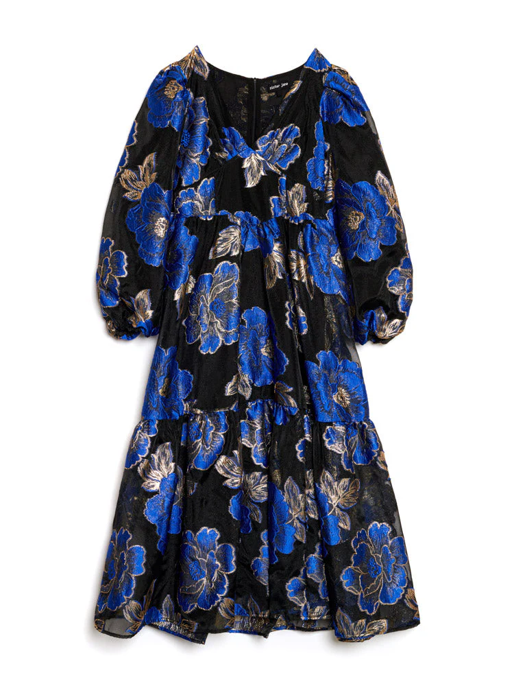 Blues Jacquard Midi Dress - Image 7
