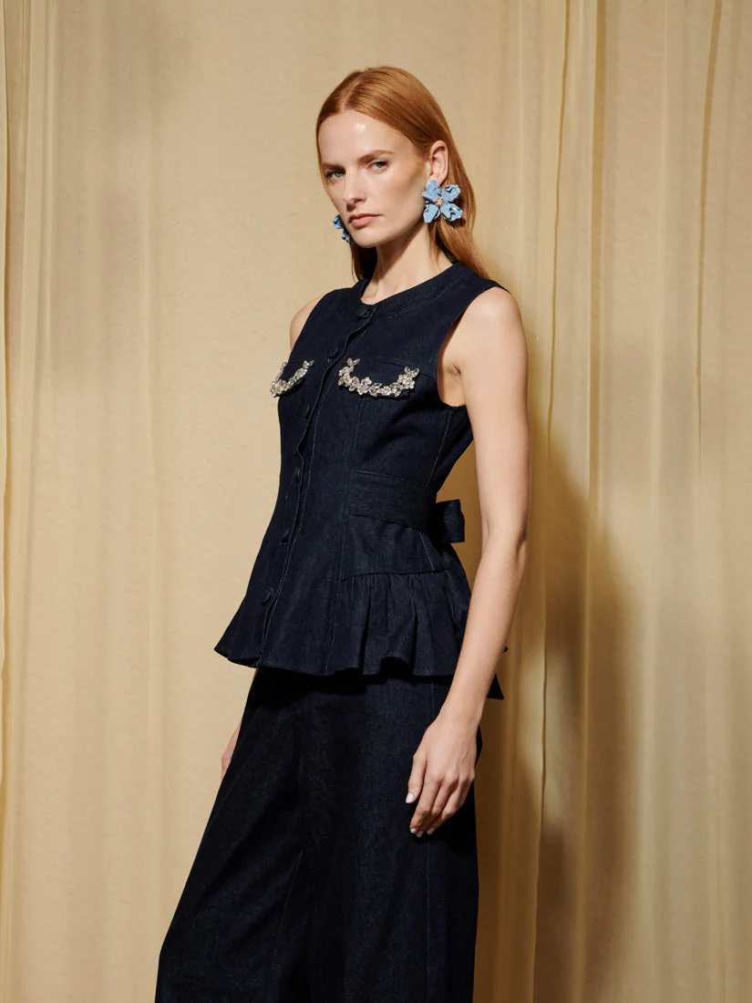 <b>DREAM</b> Brightside Denim Embellished Top - Image 2