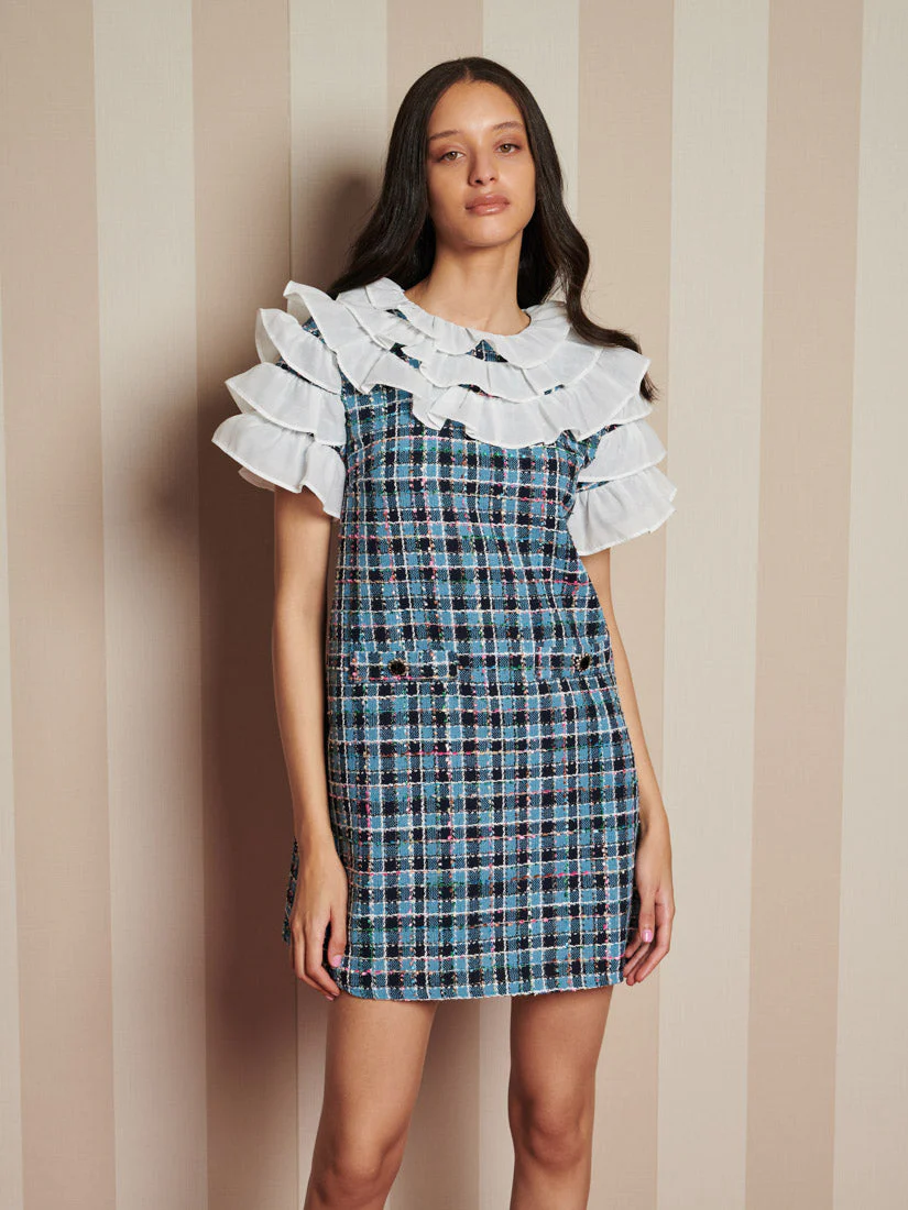 Chamber Tweed Check Mini Dress