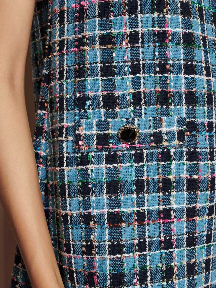 Chamber Tweed Check Mini Dress - Image 6