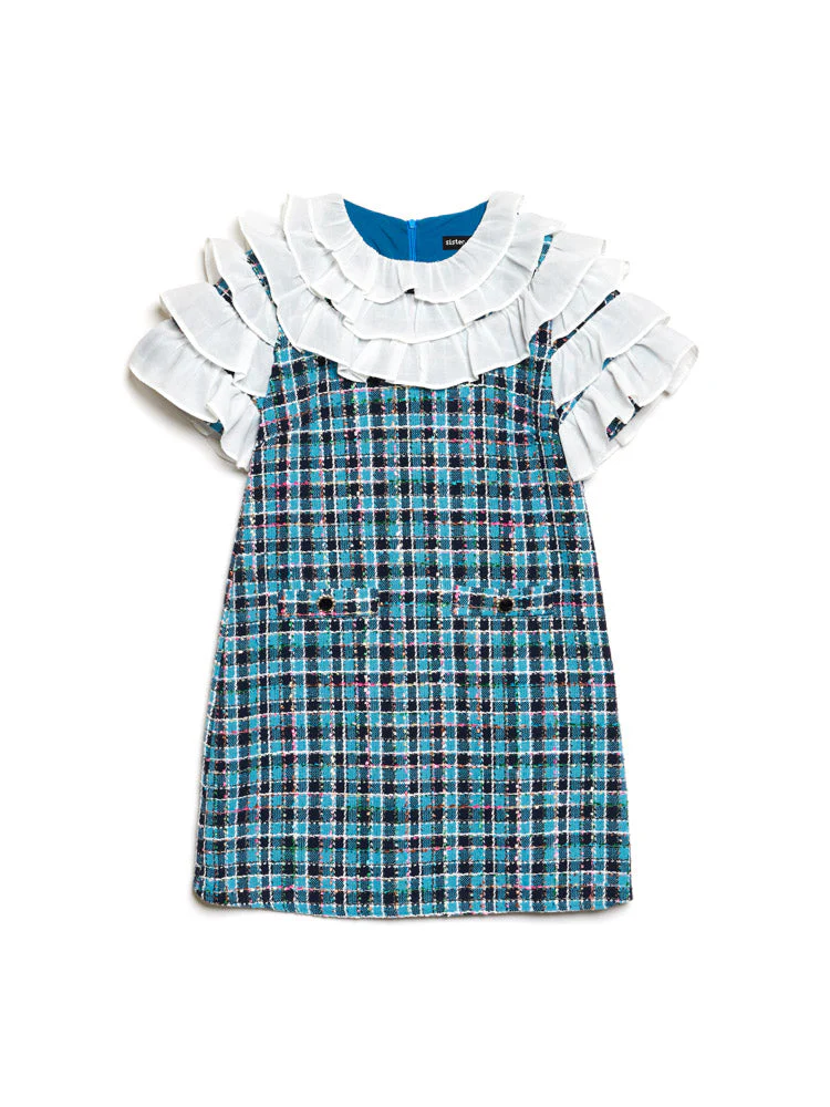 Chamber Tweed Check Mini Dress - Image 7