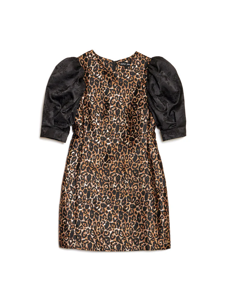 Cherie Leopard Jacquard Mini Dress - Image 7