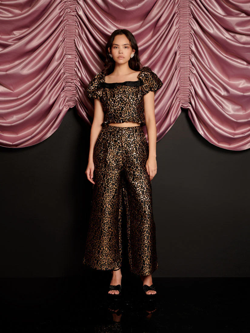 Cherie Leopard Jacquard Top - Image 4