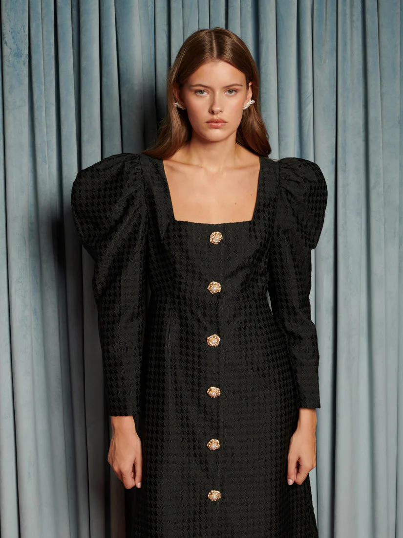 Cinematic Jacquard Midi Dress - Image 5