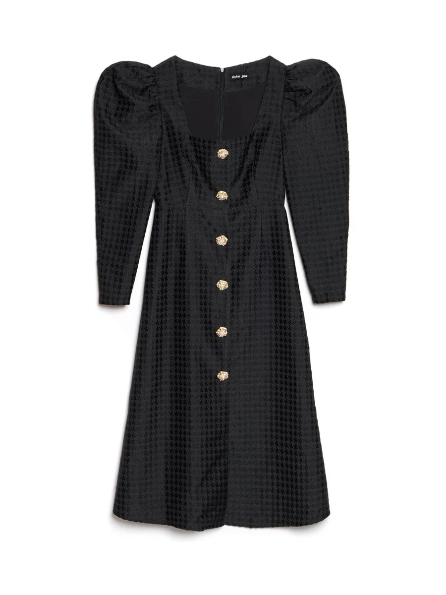 Cinematic Jacquard Midi Dress - Image 7