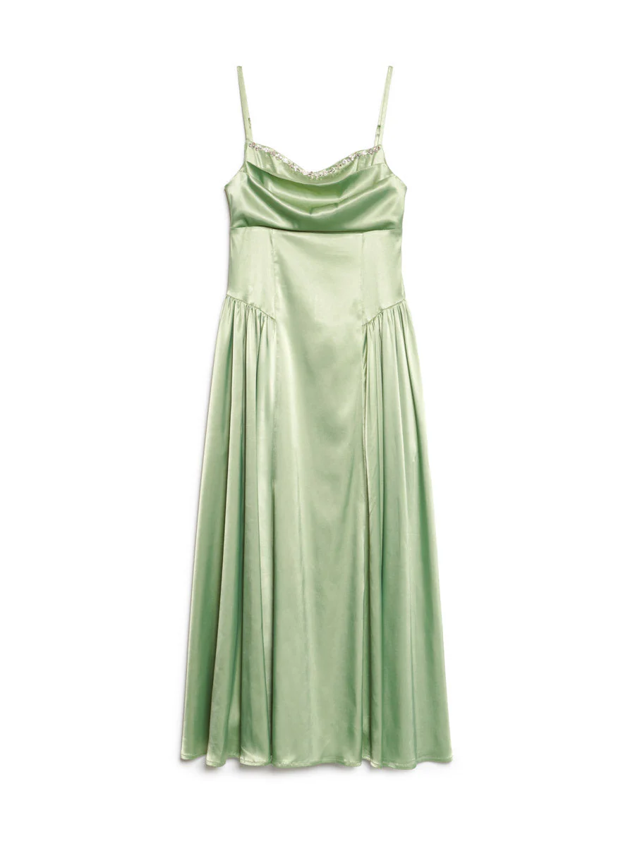 <b>DREAM</b> Cinematic Satin Midi Dress - Image 7