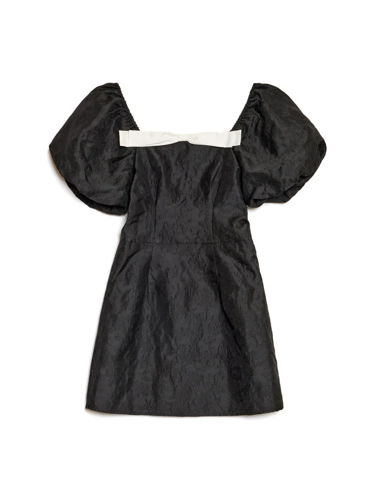 Cocktail Jacquard Mini Dress - Image 7