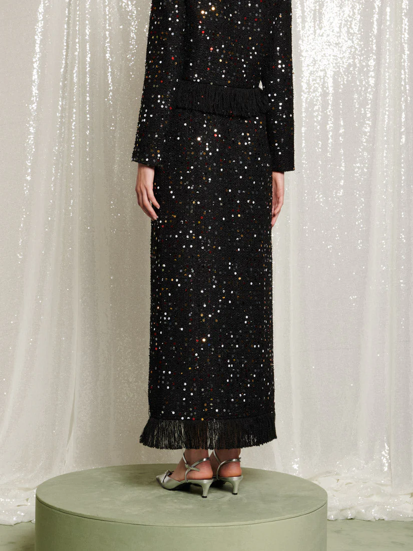 <b>DREAM</b> Confetti Crew Tweed Midi Skirt - Image 4