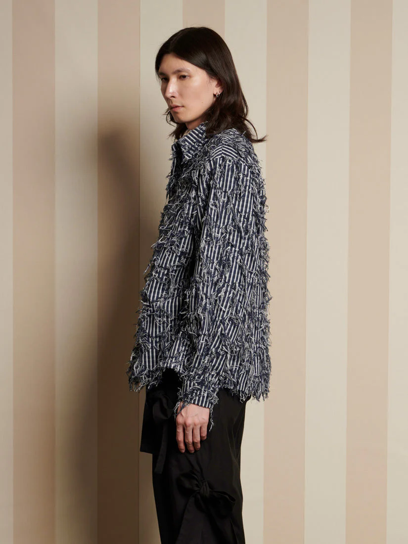 Conrad Frayed Denim Overshirt - Image 3