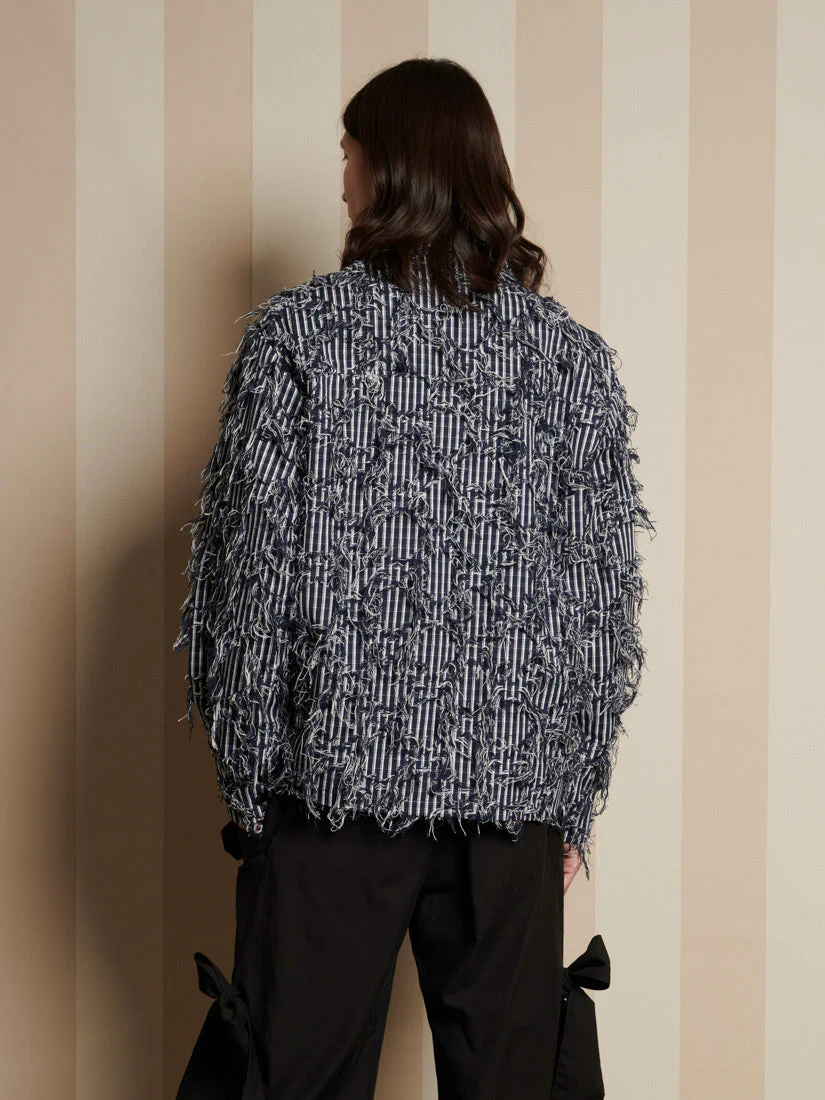 Conrad Frayed Denim Overshirt - Image 4