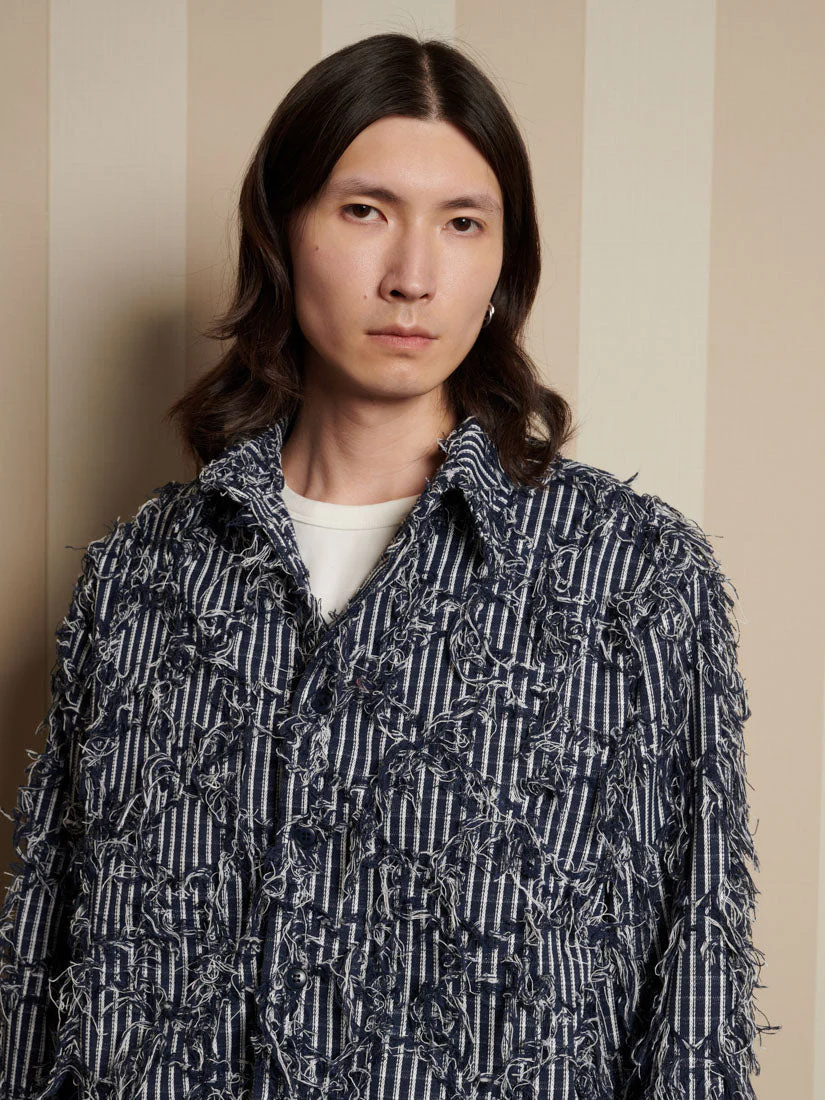 Conrad Frayed Denim Overshirt - Image 5