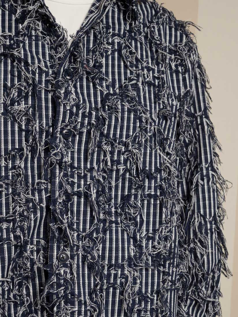 Conrad Frayed Denim Overshirt - Image 6