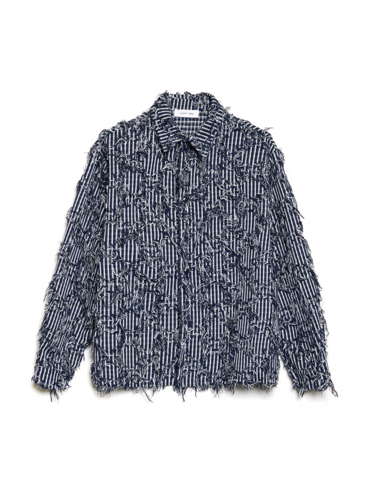 Conrad Frayed Denim Overshirt - Image 7