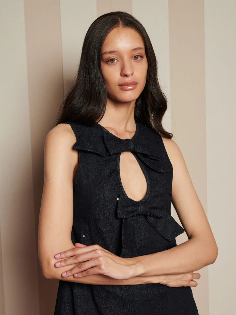 Curio Denim Mini Dress - Image 6