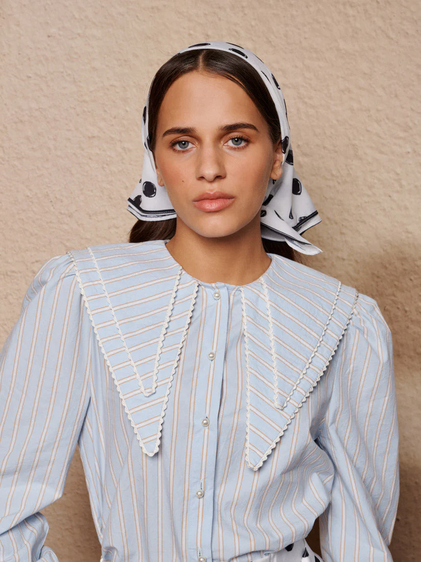 Dawn Stripe Double Collar Shirt - Image 5