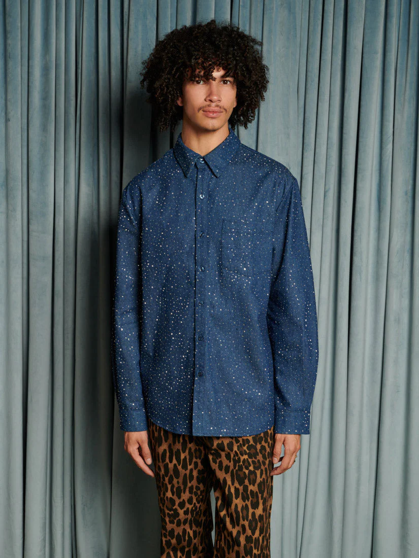 Daze Embellished Denim Shirt