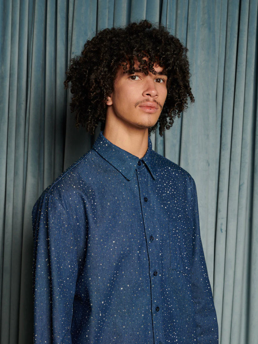 Daze Embellished Denim Shirt - Image 5