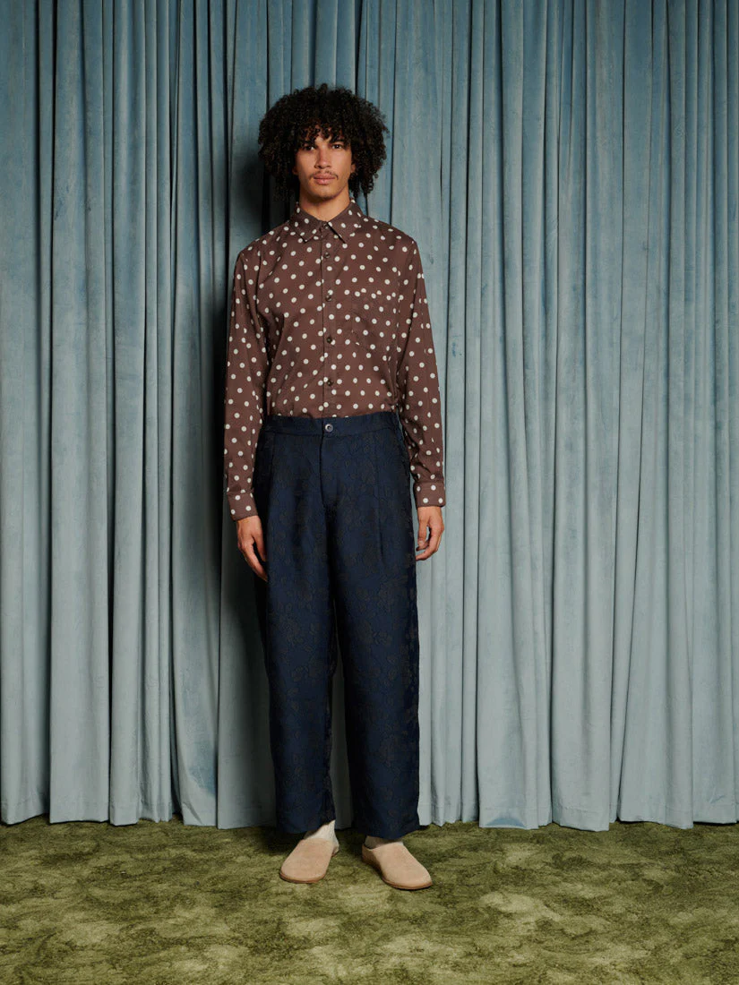 Dinah Jacquard Barrel Trousers - Image 2