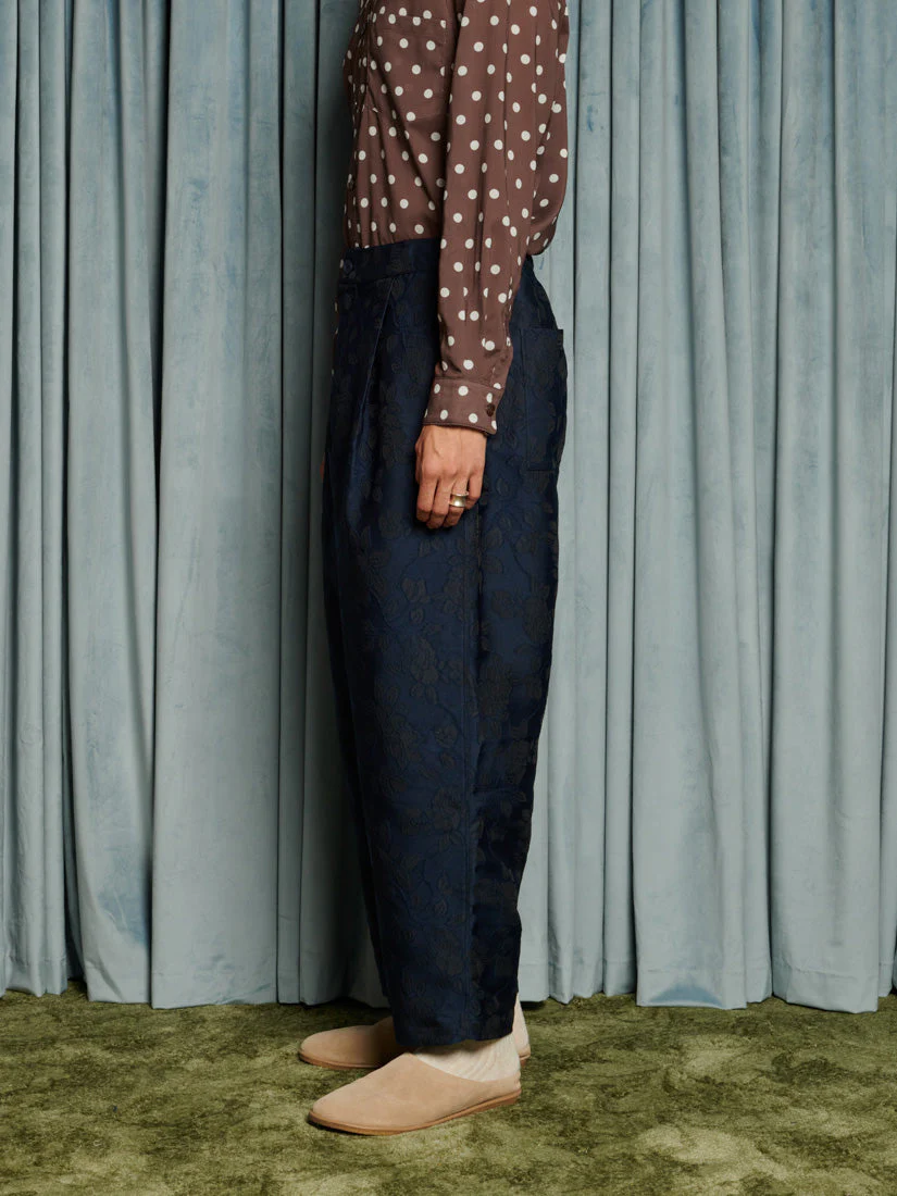Dinah Jacquard Barrel Trousers - Image 3