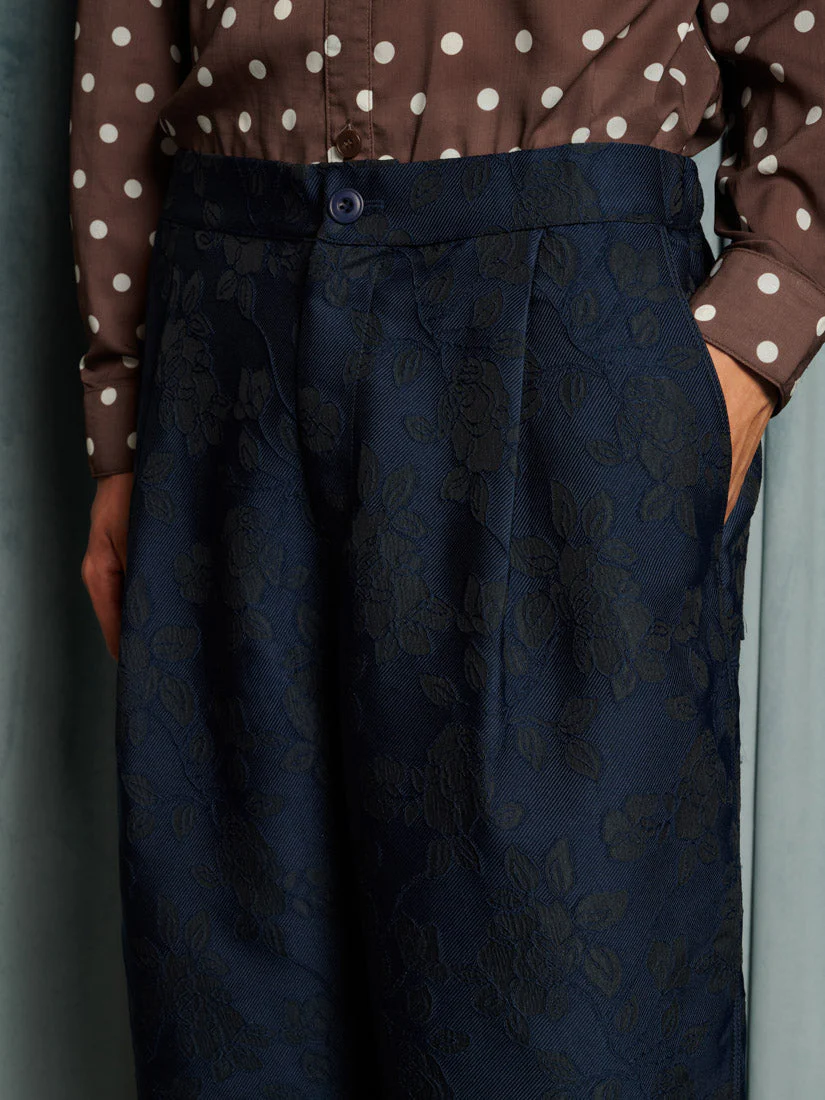 Dinah Jacquard Barrel Trousers - Image 5