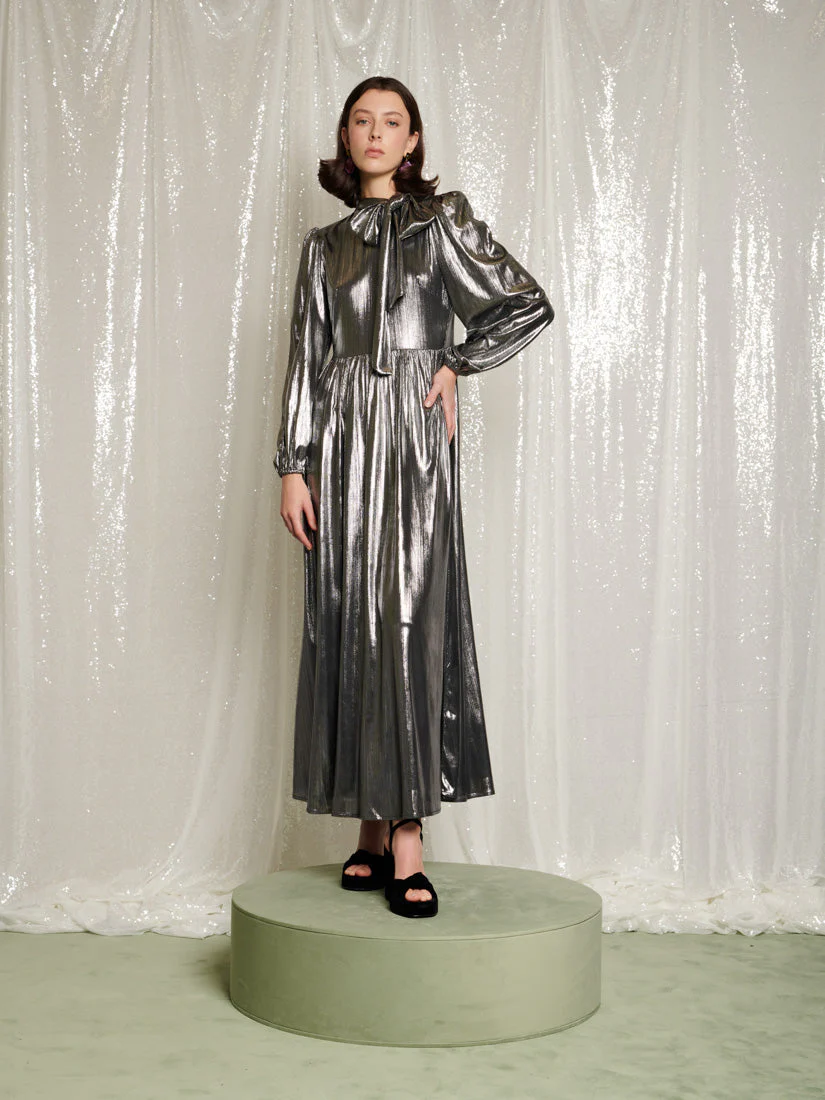 Disco Darling Lame Maxi Dress - Image 2