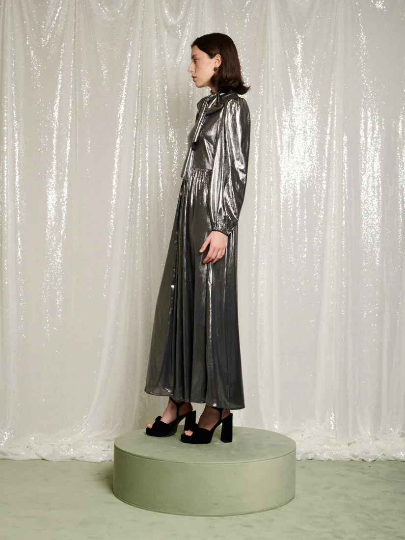Disco Darling Lame Maxi Dress - Image 3