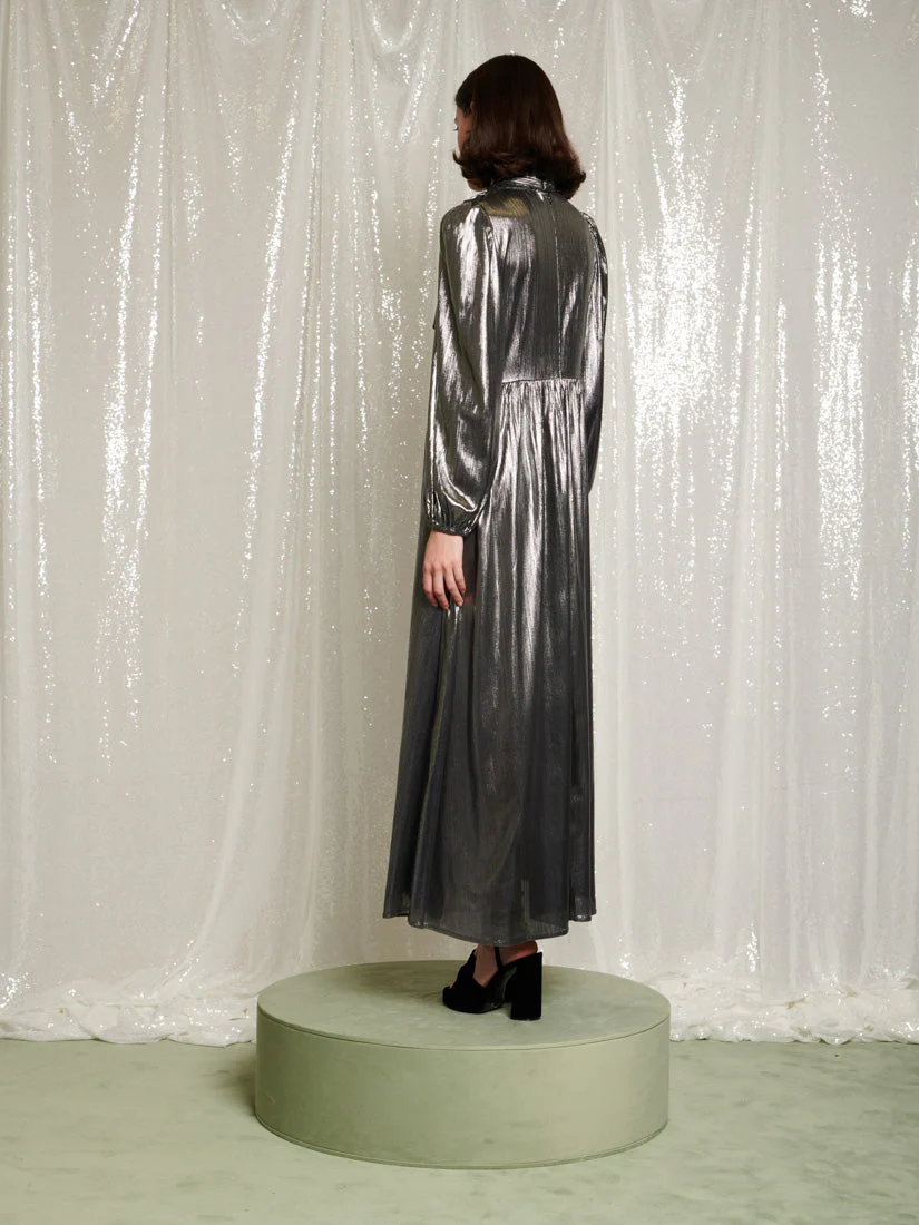 Disco Darling Lame Maxi Dress - Image 4