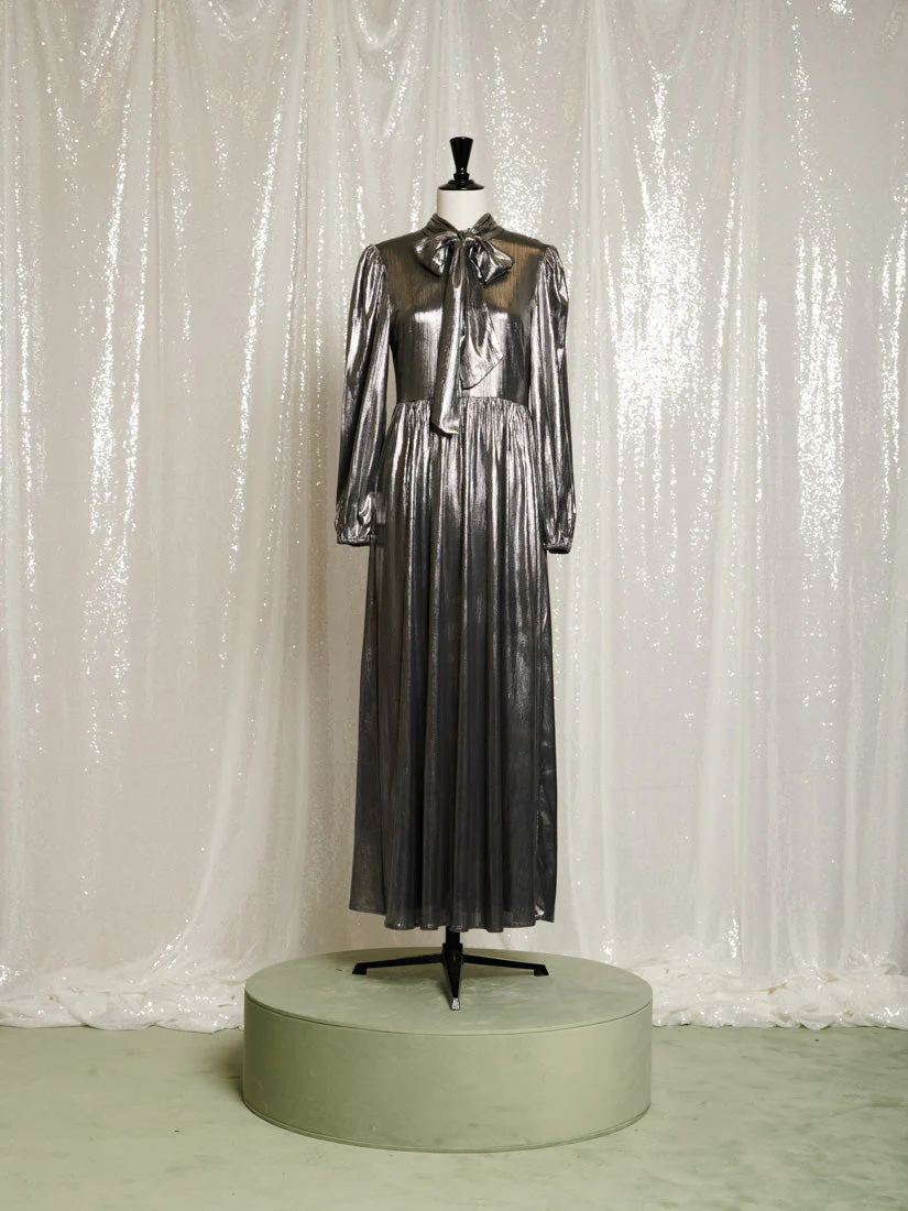 Disco Darling Lame Maxi Dress - Image 7