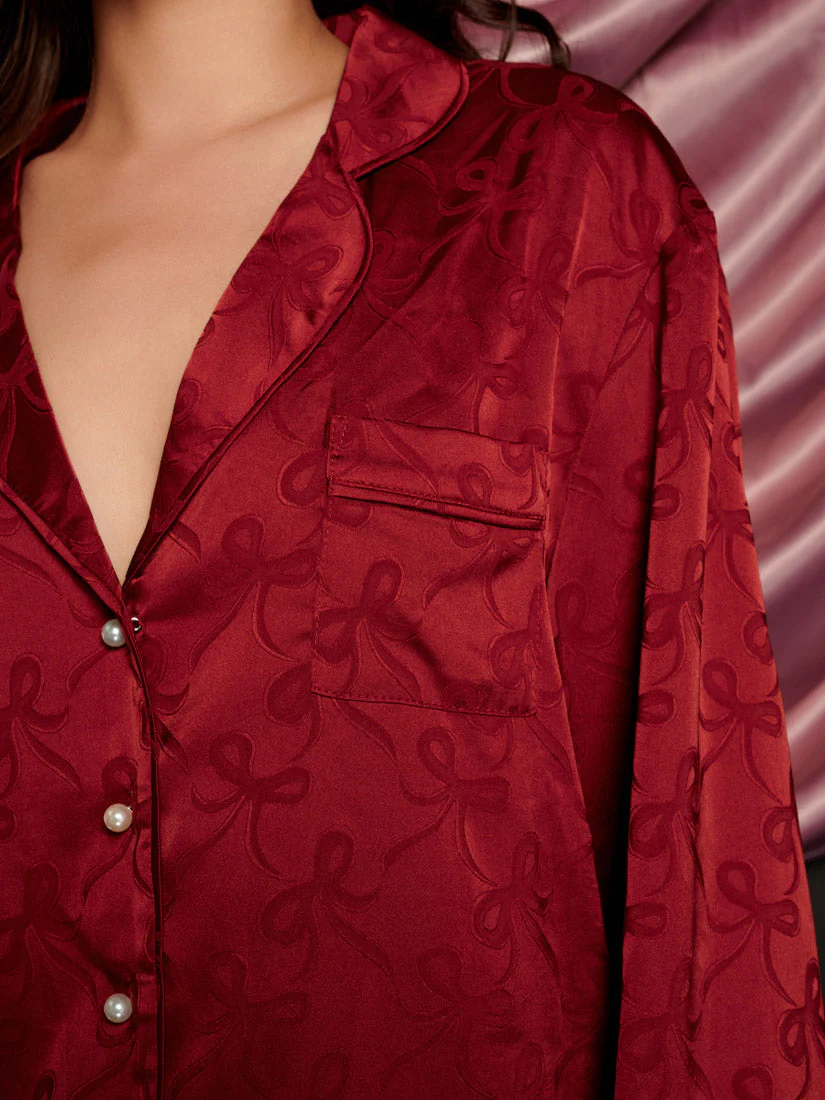 Dita Bow Pyjama Top - Image 6