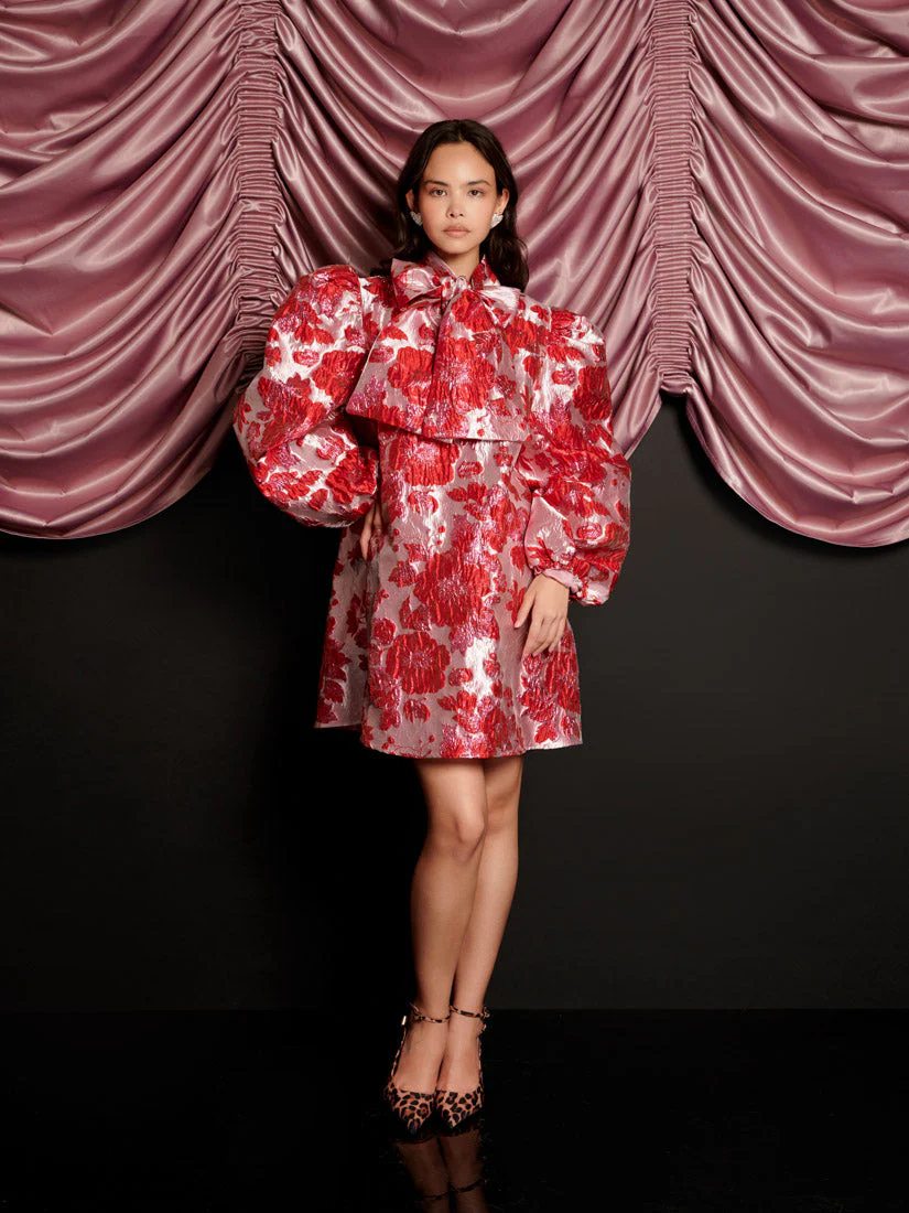Dolly Jacquard Mini Dress - Image 4