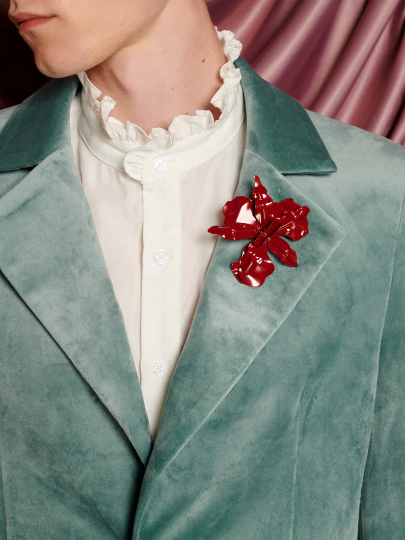Elio Velvet Single Breasted Blazer - Image 8
