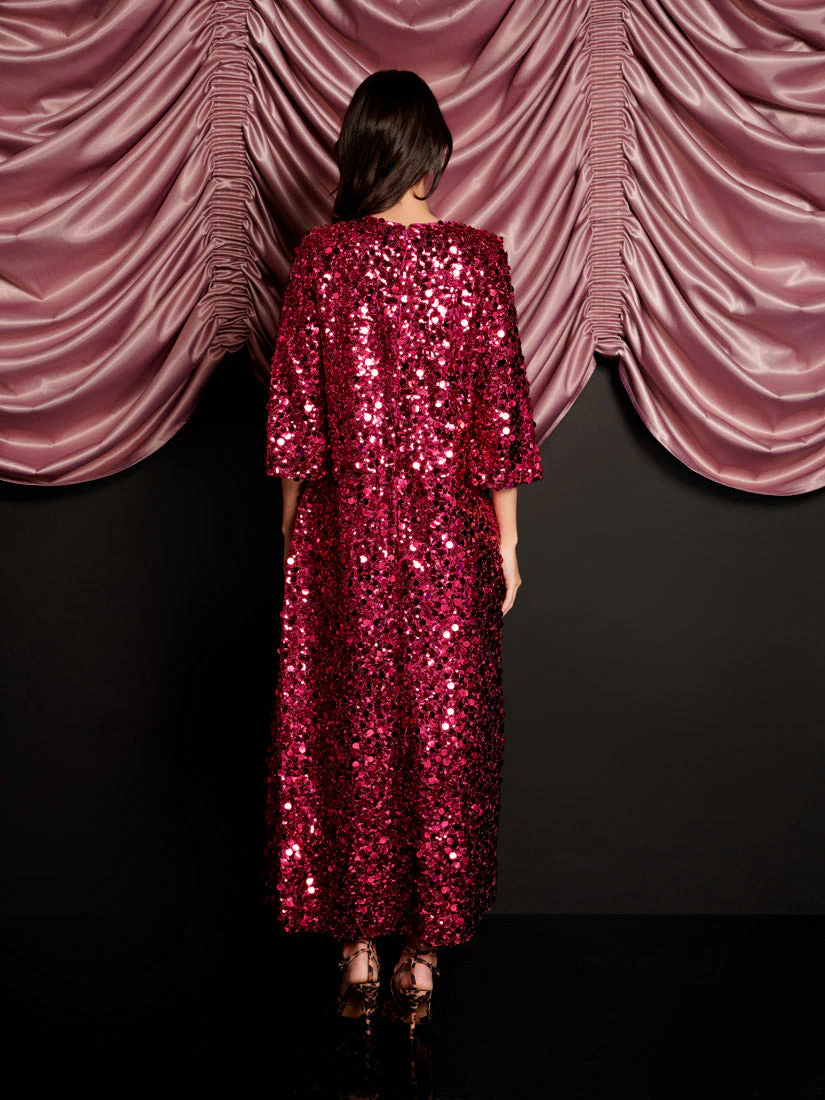 Empire Sequin Midi Dress - Image 3