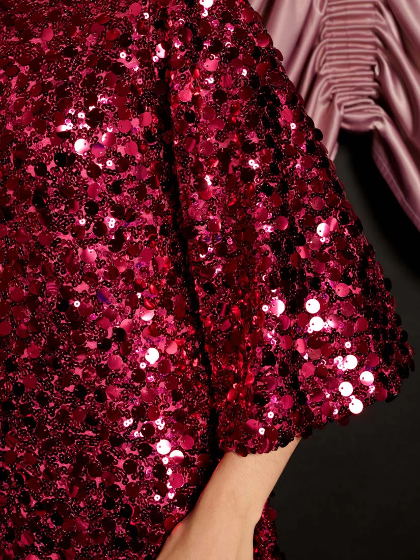 Empire Sequin Midi Dress - Image 6