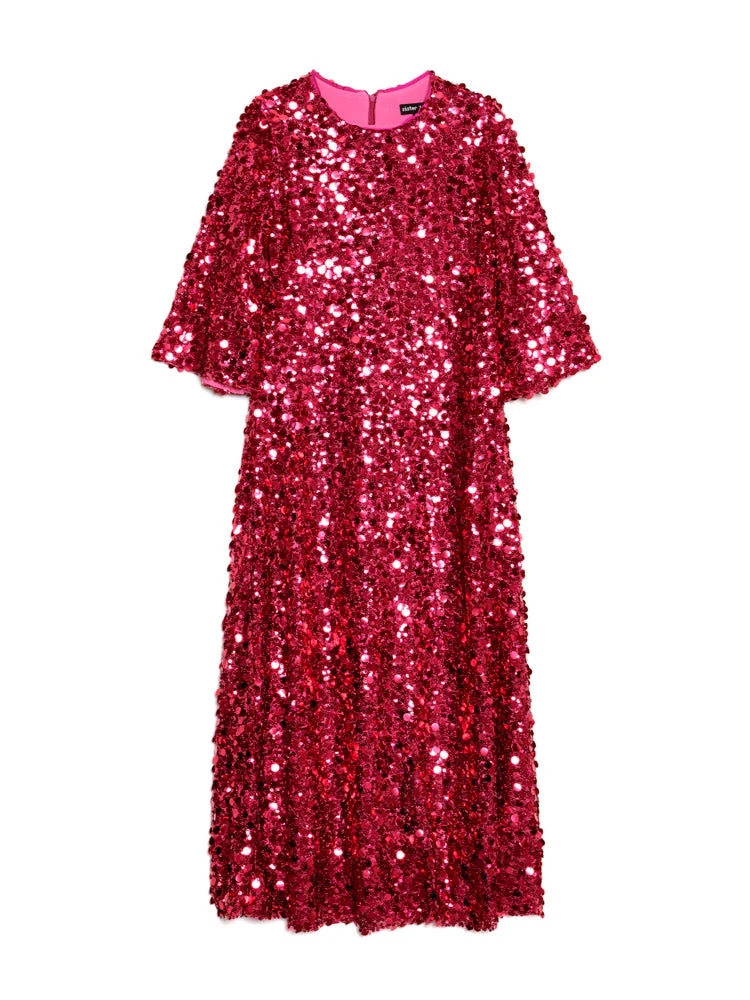 Empire Sequin Midi Dress - Image 7