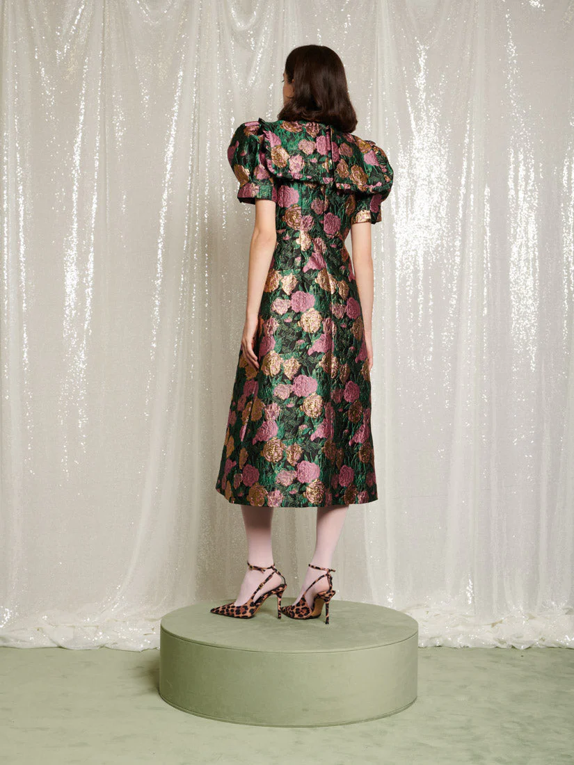 Enchanted Jacquard Midi Dress - Image 4