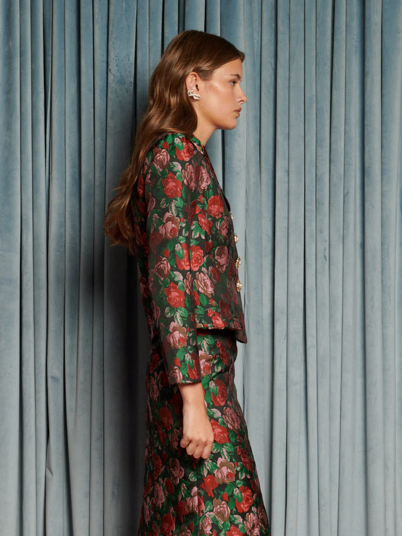 Fantasy Jacquard Cropped Blazer - Image 2